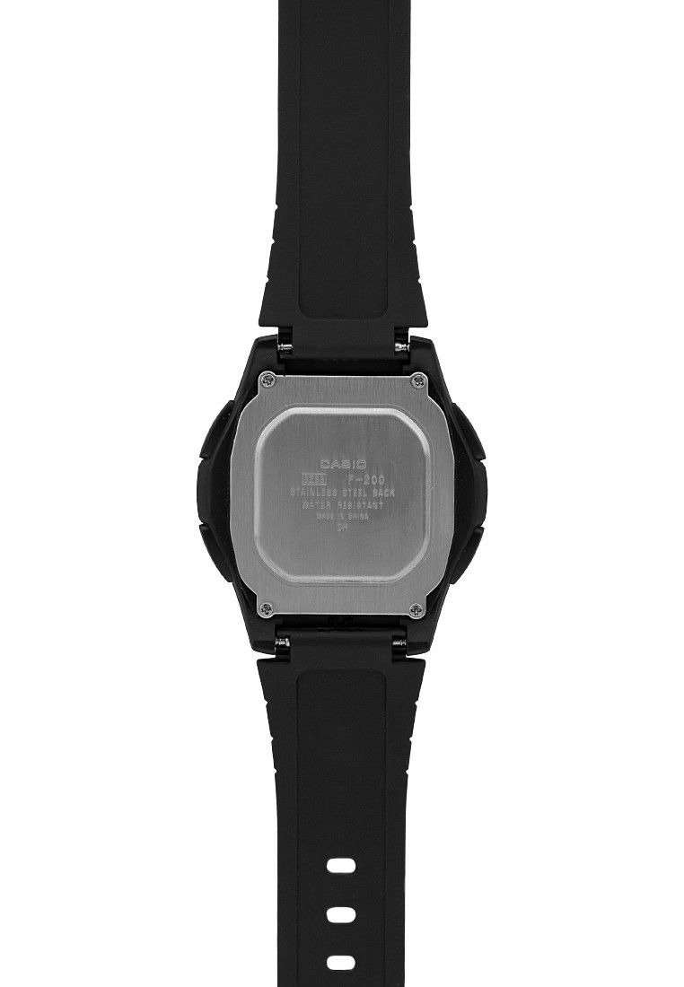Casio Standard F-200W-1A Black Resin Strap Watch for Men-Watch Portal Philippines
