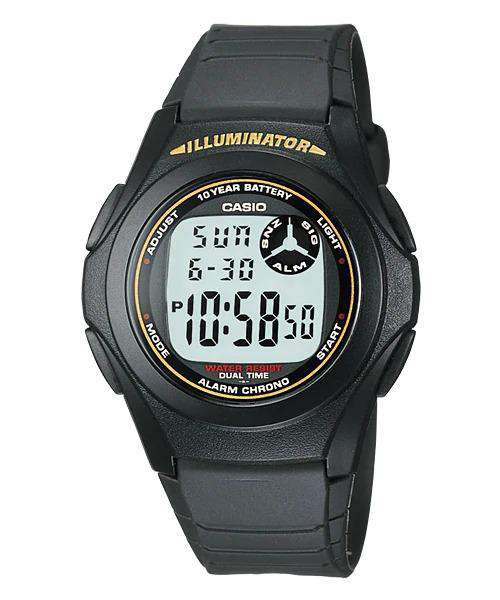 Casio Standard F-200W-9ADF Black Resin Strap Watch for Men-Watch Portal Philippines