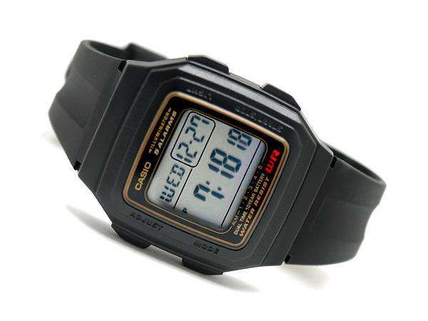 Casio Standard F-201WA-9ADF Black Resin Watch for Men and Women-Watch Portal Philippines