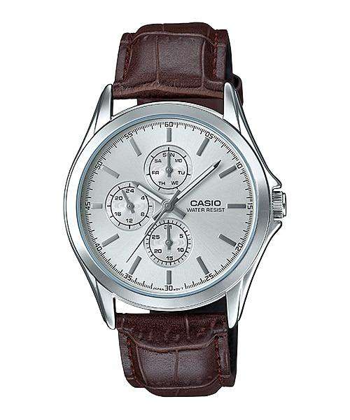 Casio Standard MTP-V302L-7A Brown Leather Strap for Men-Watch Portal Philippines