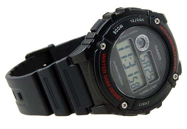 Casio Standard W-216H-1A Black Resin Strap Watch for Men and Women-Watch Portal Philippines