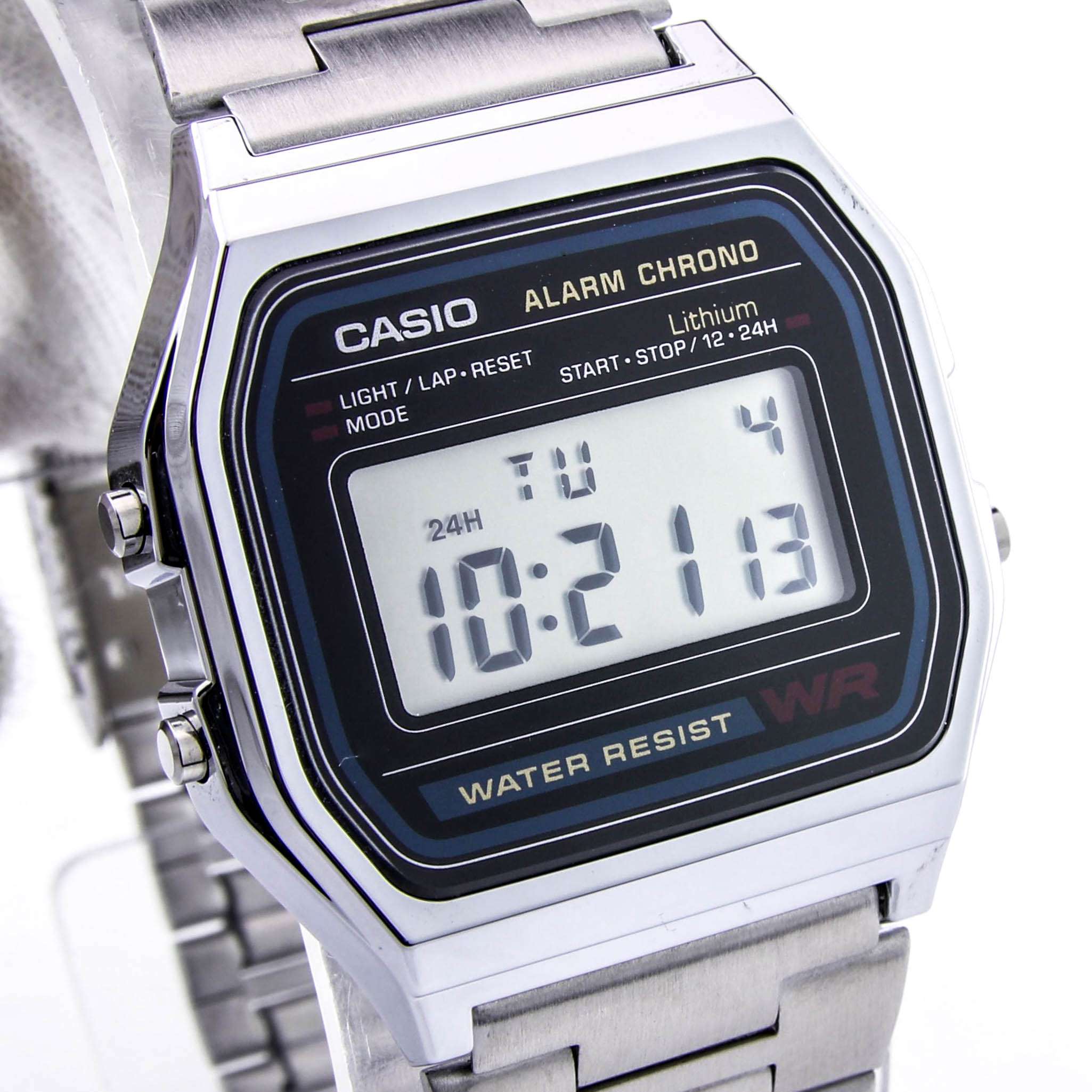 Casio Vintage A158WA-1D Silver Stainless Steel Watch Unisex-Watch Portal Philippines