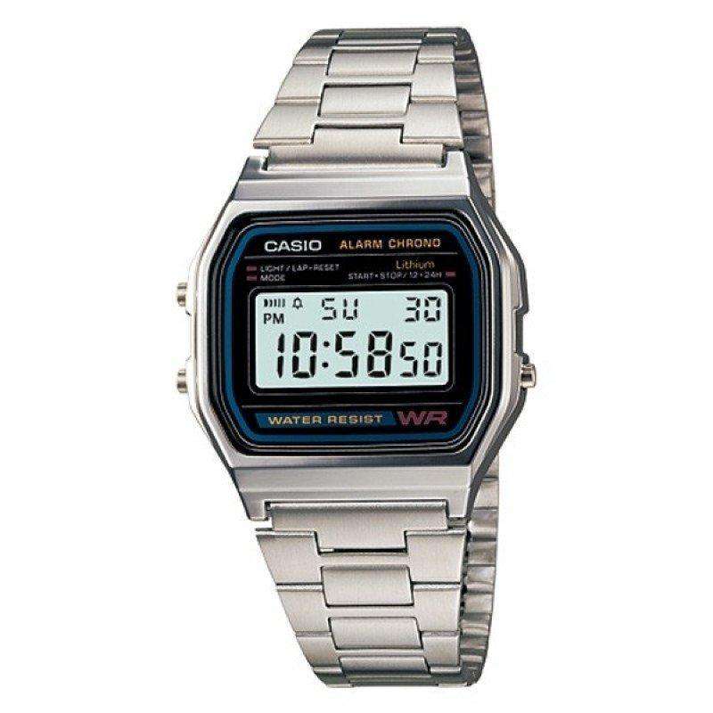 Casio Vintage A158WA-1D Silver Stainless Steel Watch Unisex-Watch Portal Philippines