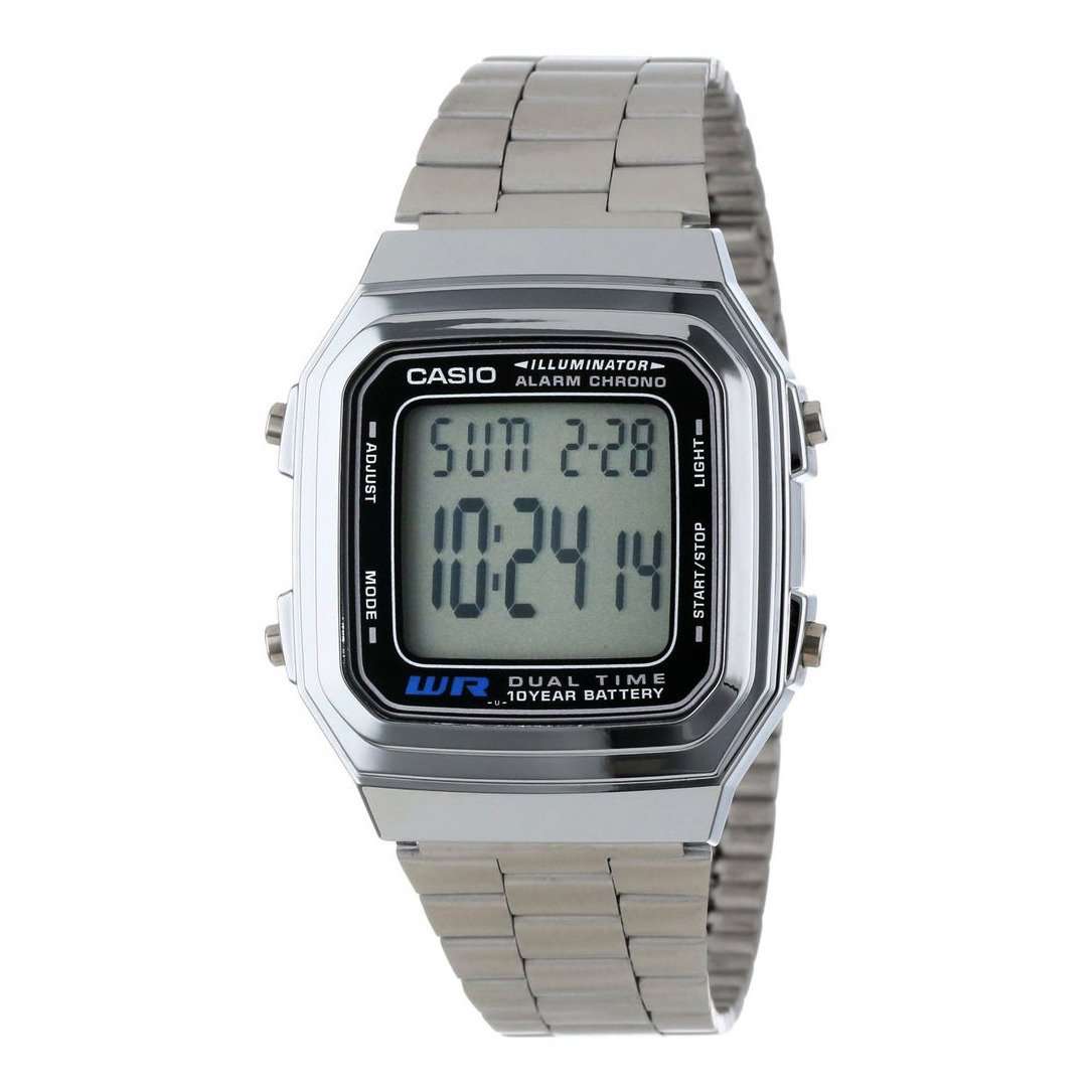Casio Vintage A178WA-1A Silver Stainless Steel Watch Unisex-Watch Portal Philippines