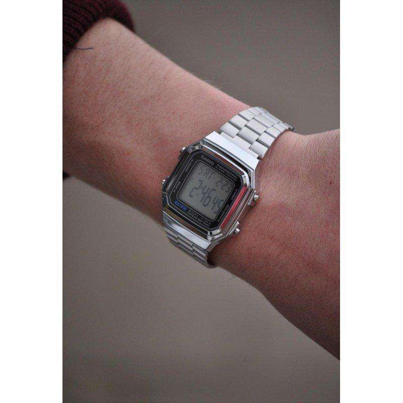 Casio Vintage A178WA-1A Silver Stainless Steel Watch Unisex-Watch Portal Philippines