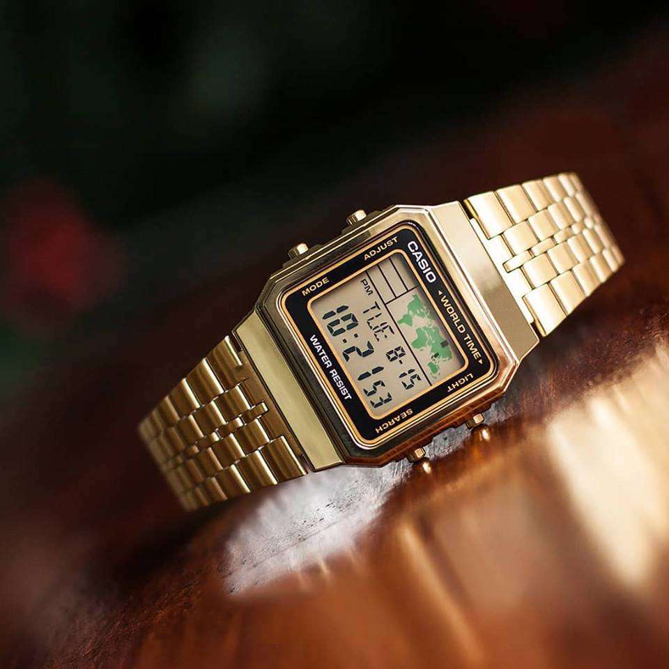 Casio Vintage A500WGA-1D Gold Plated Watch Unisex-Watch Portal Philippines