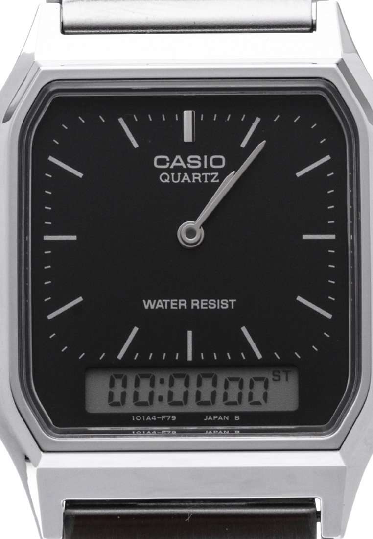 Casio Vintage AQ-230A-1DMQD Silver Stainless Watch For Men and Women-Watch Portal Philippines