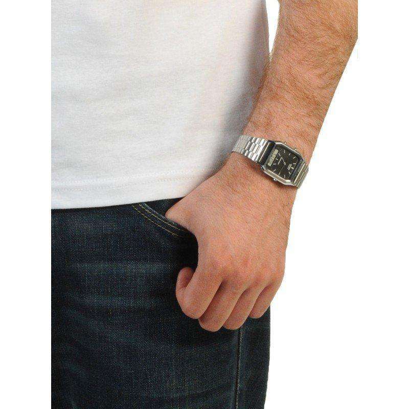 Casio Vintage AQ-230A-1DMQD Silver Stainless Watch For Men and Women-Watch Portal Philippines