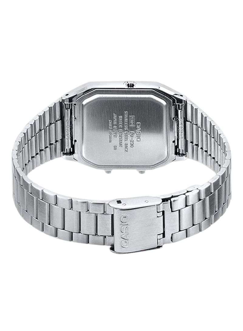 Casio Vintage AQ-230A-1DMQD Silver Stainless Watch For Men and Women-Watch Portal Philippines