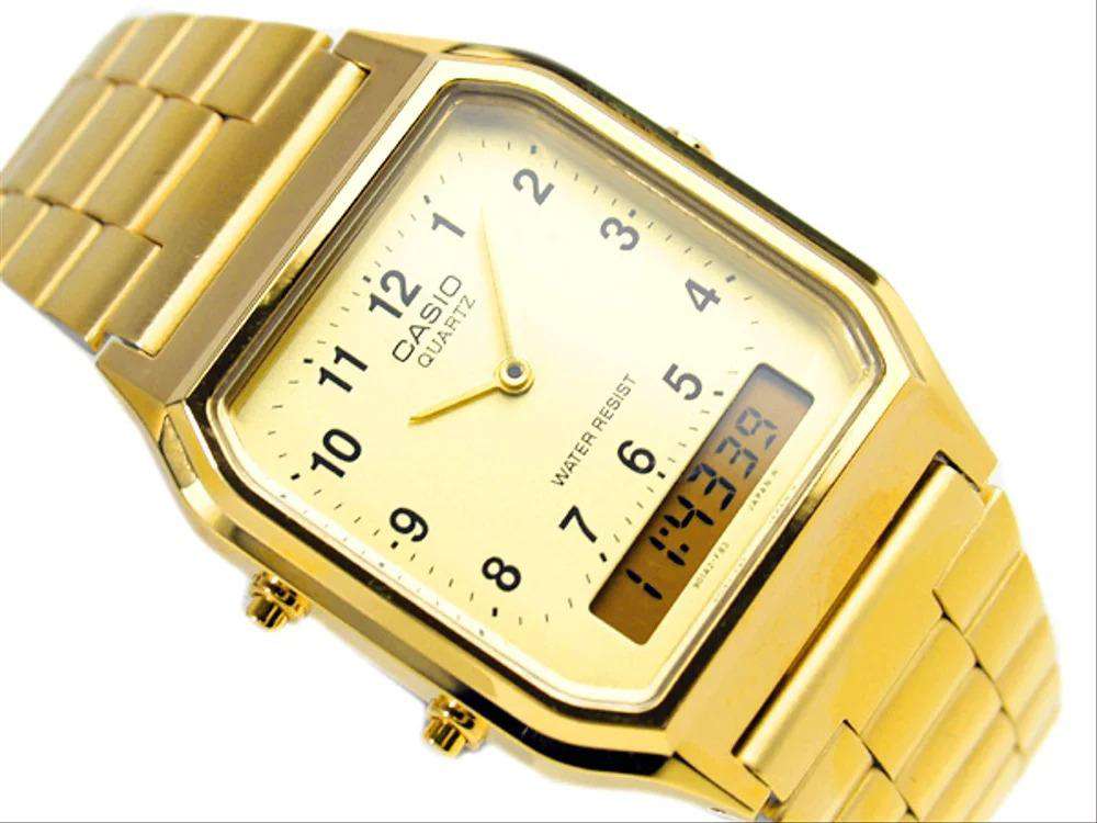 Casio Vintage AQ-230GA-9B Gold Plated Watch Unisex-Watch Portal Philippines