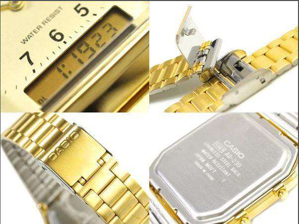 Casio Vintage AQ-230GA-9B Gold Plated Watch Unisex-Watch Portal Philippines