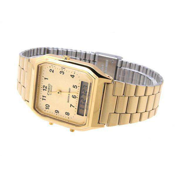 Casio Vintage AQ-230GA-9B Gold Plated Watch Unisex-Watch Portal Philippines