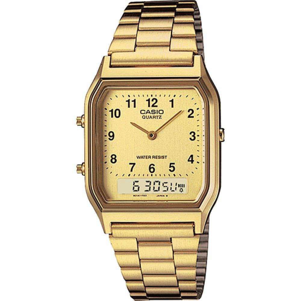 Casio Vintage AQ-230GA-9B Gold Plated Watch Unisex-Watch Portal Philippines