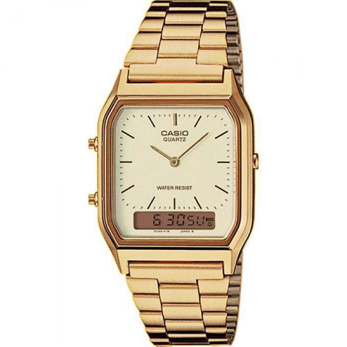 Casio Vintage AQ-230GA-9D Gold Plated Watch Unisex-Watch Portal Philippines