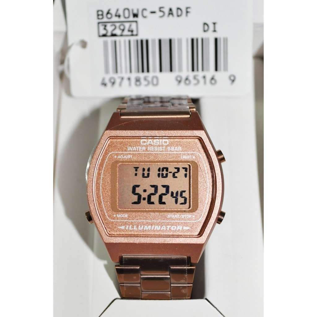 Casio Vintage B640WC-5A Rose Gold Watch for Men and Women-Watch Portal Philippines