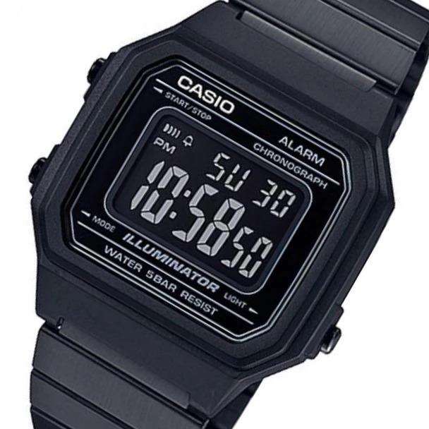 Casio Vintage B650WB-1B Black Stainless Steel Strap Watch for Men and Women-Watch Portal Philippines