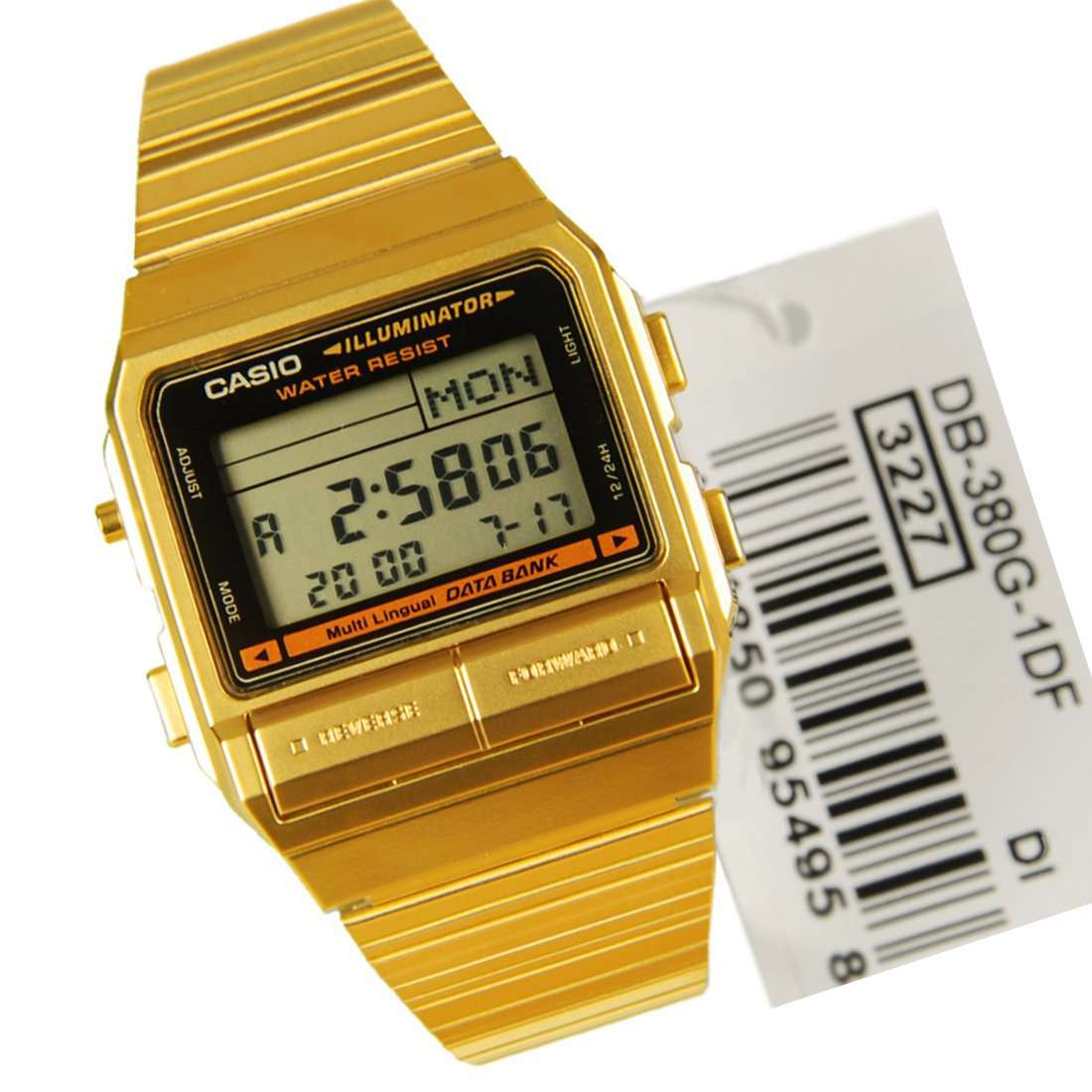 Casio Vintage DB-380G-1D Gold Plated Watch For Men and Women-Watch Portal Philippines