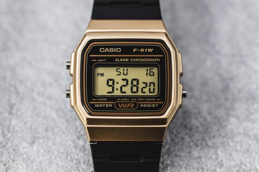 Casio Vintage F-91WM-9A Black Resin Strap Watch For Men and Women-Watch Portal Philippines