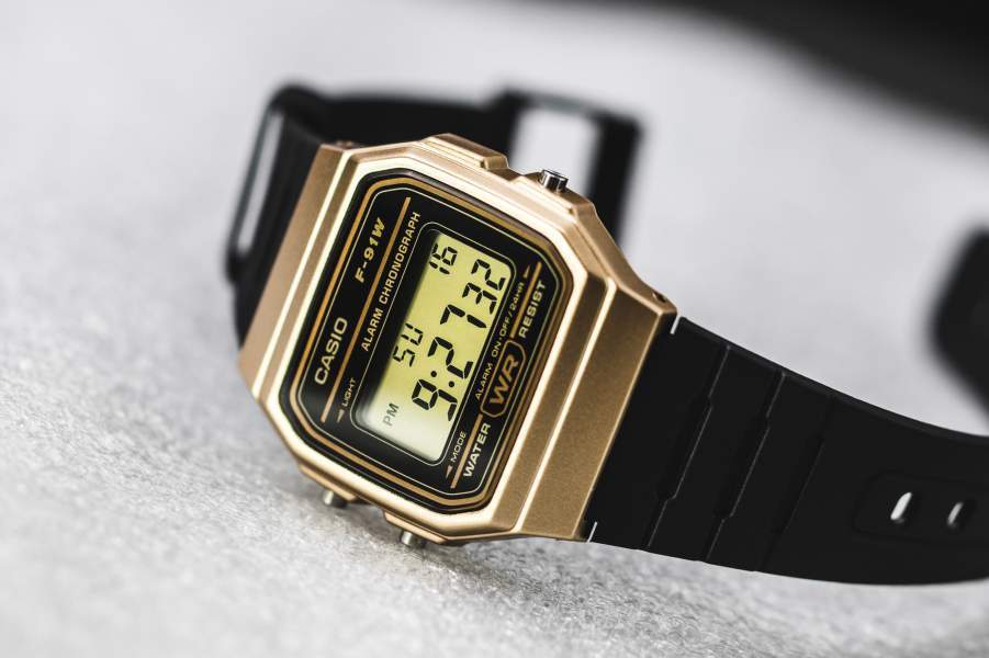 Casio Vintage F-91WM-9A Black Resin Strap Watch For Men and Women-Watch Portal Philippines