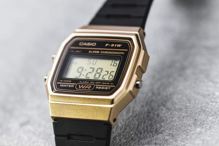 Casio Vintage F-91WM-9A Black Resin Strap Watch For Men and Women-Watch Portal Philippines