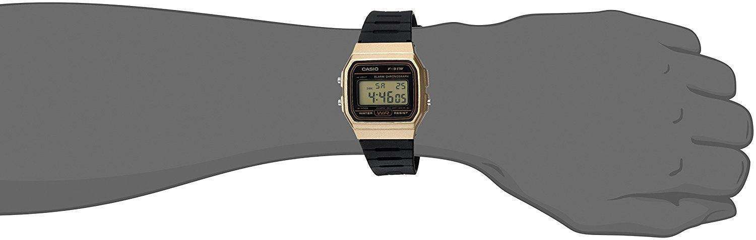 Casio Vintage F-91WM-9A Black Resin Strap Watch For Men and Women-Watch Portal Philippines