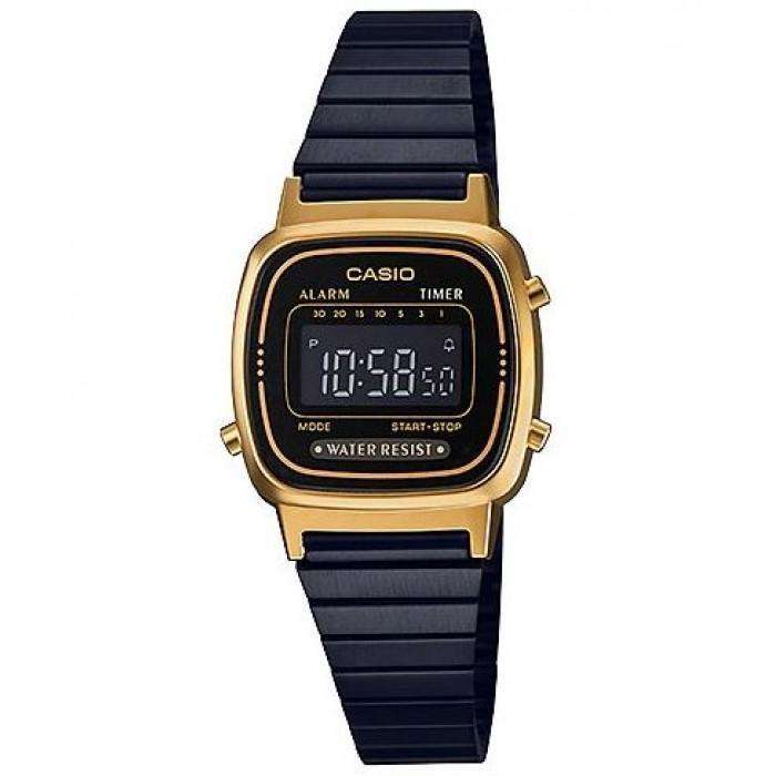 Casio Vintage LA670WEGB-1B Black Plated Stainless Steel Watch for Women-Watch Portal Philippines