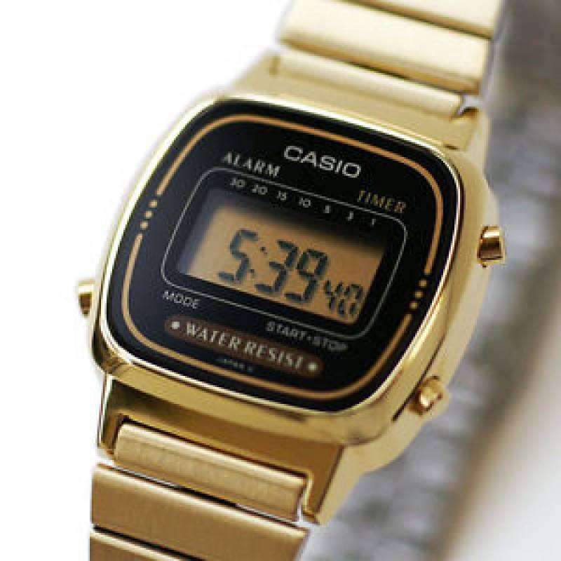 Casio Vintage LA670WGA-1D Gold Plated Watch for Women-Watch Portal Philippines