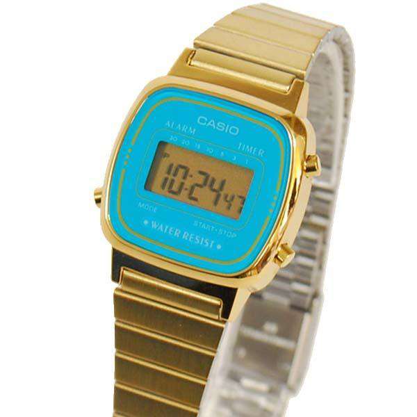 Casio Vintage LA670WGA-2D Gold Plated Watch for Women-Watch Portal Philippines