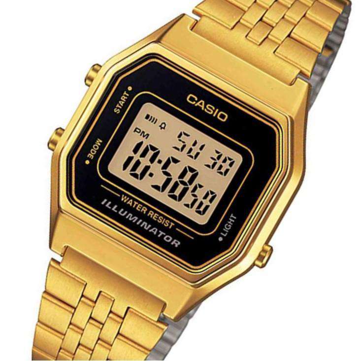 Casio Vintage LA680WGA-1D Gold Plated Watch For Women-Watch Portal Philippines