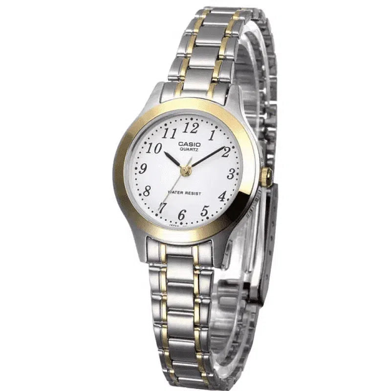 Casio Vintage LTP-1128G-7BRDF Silver & Gold Stainless Steel Strap Watch for Women-Watch Portal Philippines