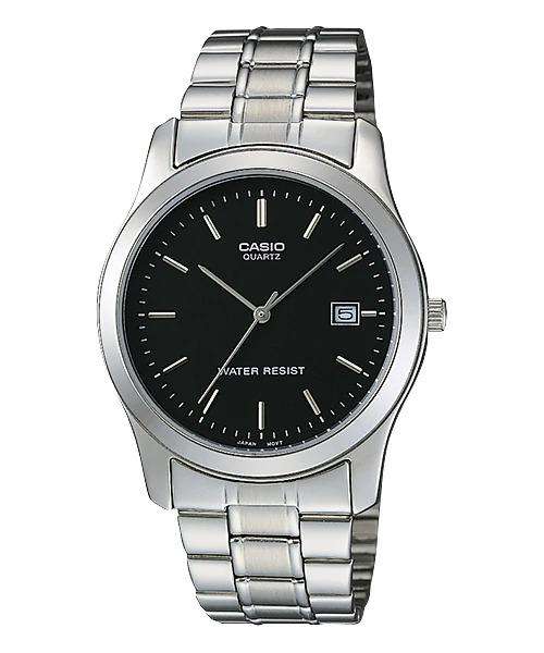 Casio Vintage MTP-1141A-1A Black Dial/ Silver Stainless Steel Strap Men's Watch-Watch Portal Philippines