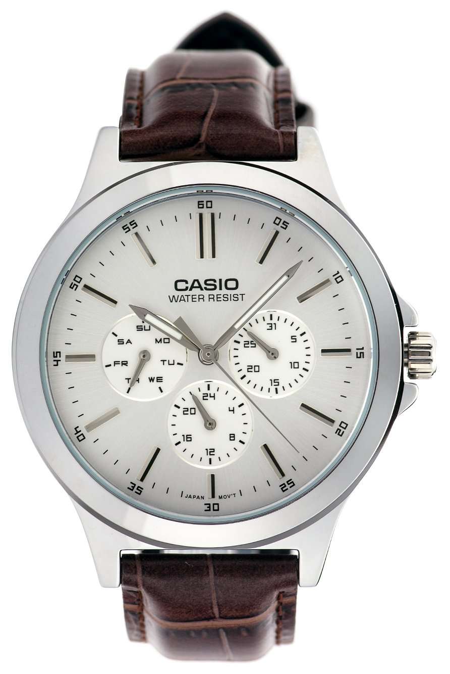 Casio Vintage MTP-V300L-7A Brown Leather Watch for Men-Watch Portal Philippines