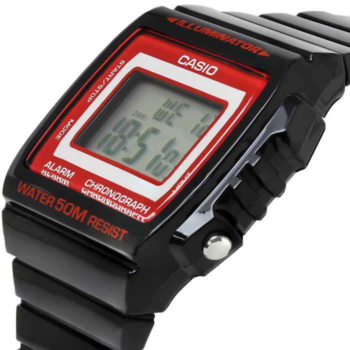 Casio W-215H-1A2 Black Resin Strap Watch for Men and Women-Watch Portal Philippines