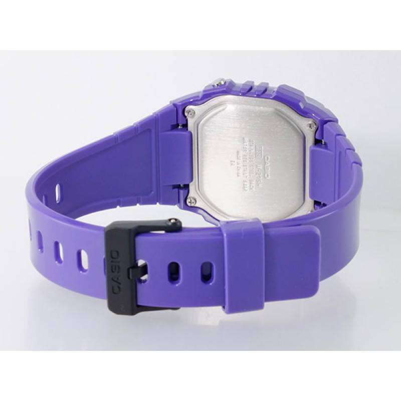 Casio W-215H-6A Purple Resin Strap Watch For Men and Women-Watch Portal Philippines