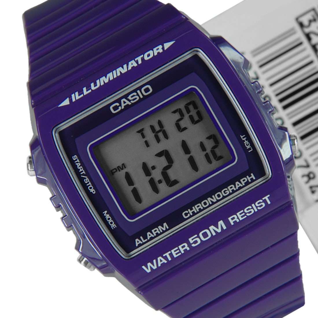 Casio W-215H-6A Purple Resin Strap Watch For Men and Women-Watch Portal Philippines