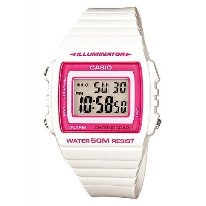 Casio W-215H-7A2 White Resin Strap Watch for Men and Women-Watch Portal Philippines