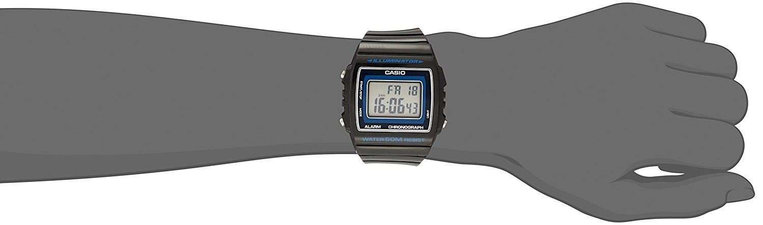 Casio W-215H-8A Dark Gray Resin Strap Watch For Men and Women-Watch Portal Philippines