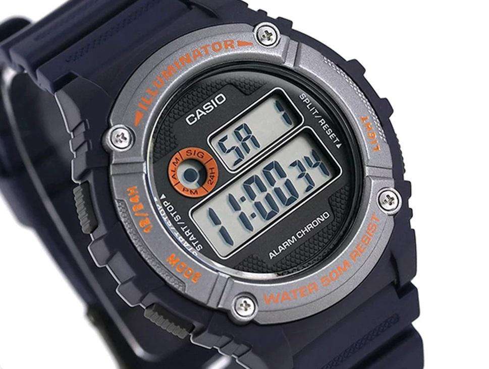 Casio W-216H-2B Blue Resin Digital Watch for Men-Watch Portal Philippines