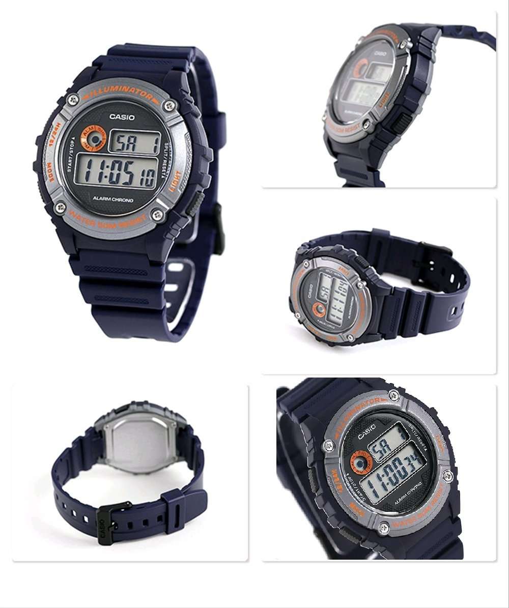 Casio W-216H-2B Blue Resin Digital Watch for Men-Watch Portal Philippines