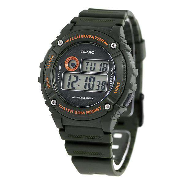 Casio W-216H-3B Green Resin Digital Watch for Men-Watch Portal Philippines