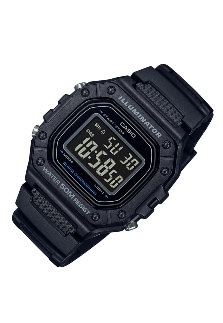 Casio W-218H-1B Black Resin Strap Watch for Men-Watch Portal Philippines