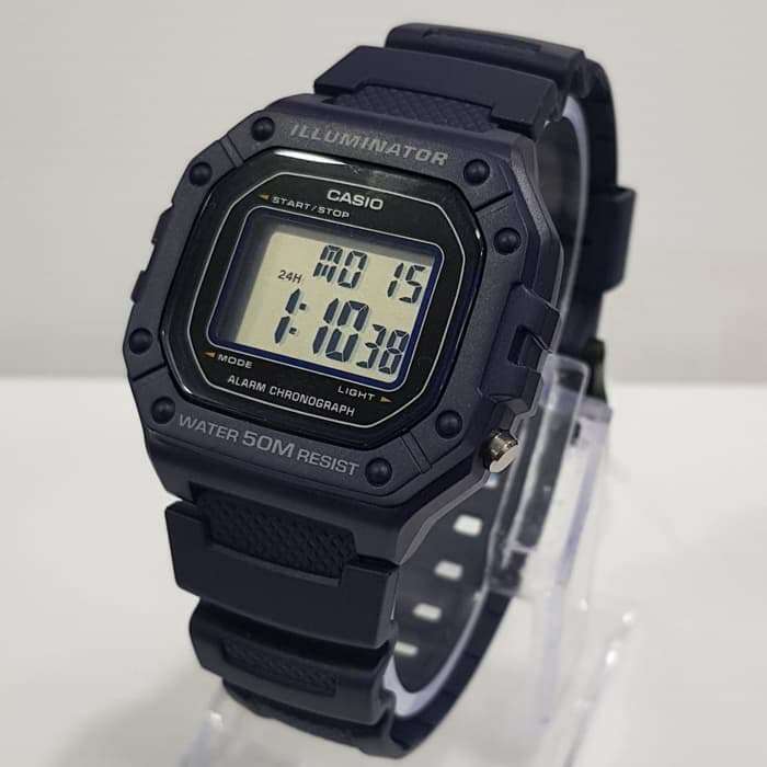Casio W-218H-2A Blue Resin Watch for Men-Watch Portal Philippines