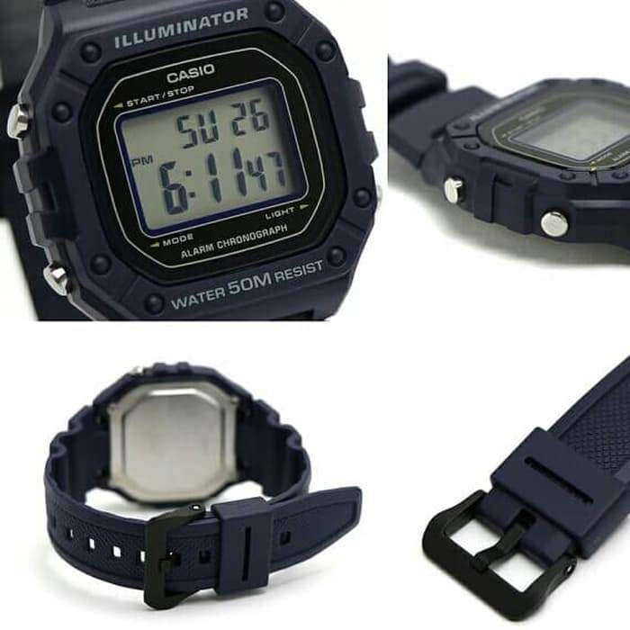 Casio W-218H-2A Blue Resin Watch for Men-Watch Portal Philippines