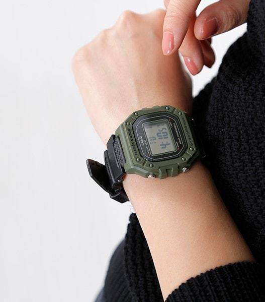 Casio W-218H-3A Green Resin Watch for Men-Watch Portal Philippines