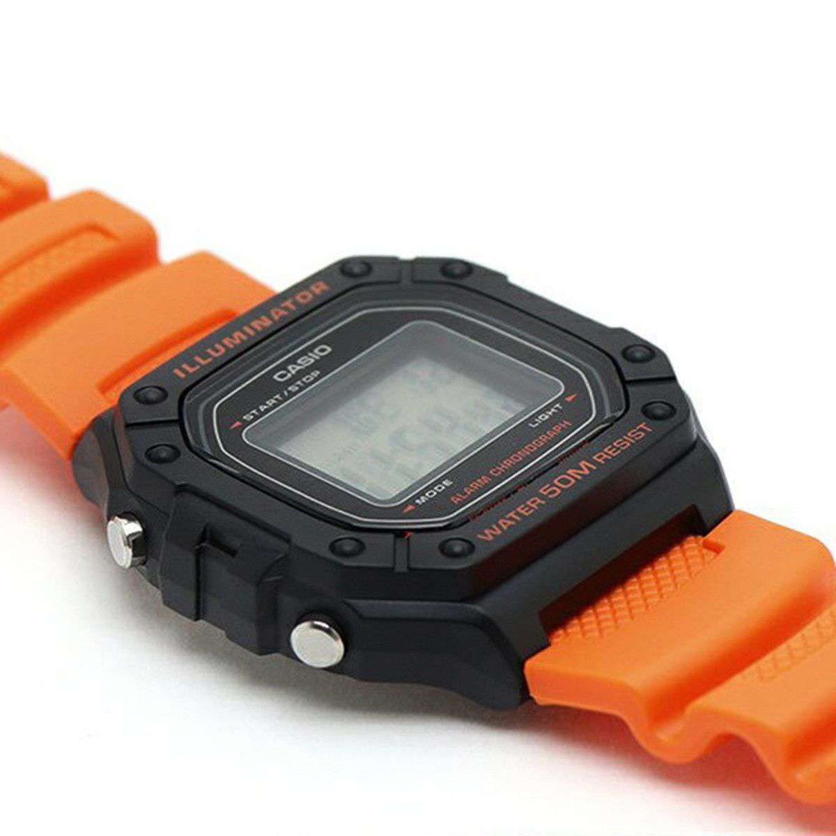 Casio W-218H-4B2 Orange Resin Watch for Men-Watch Portal Philippines