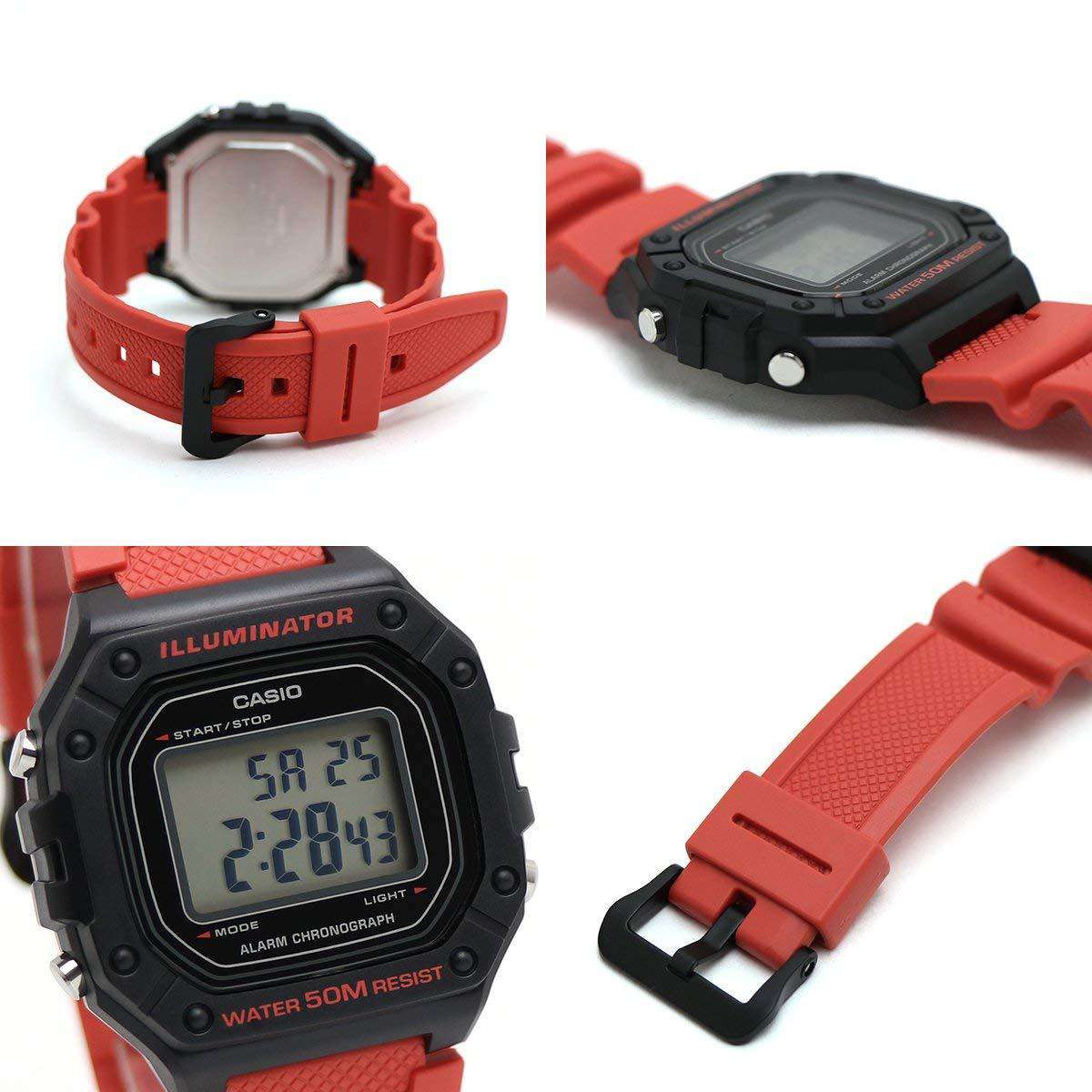 Casio W-218H-4BVDF Red Resin Watch for Men-Watch Portal Philippines