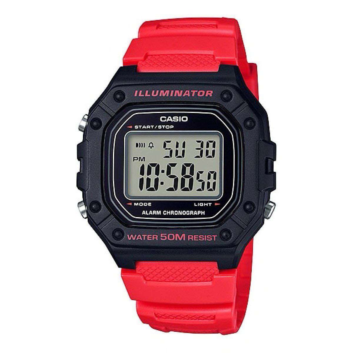 Casio W-218H-4BVDF Red Resin Watch for Men-Watch Portal Philippines