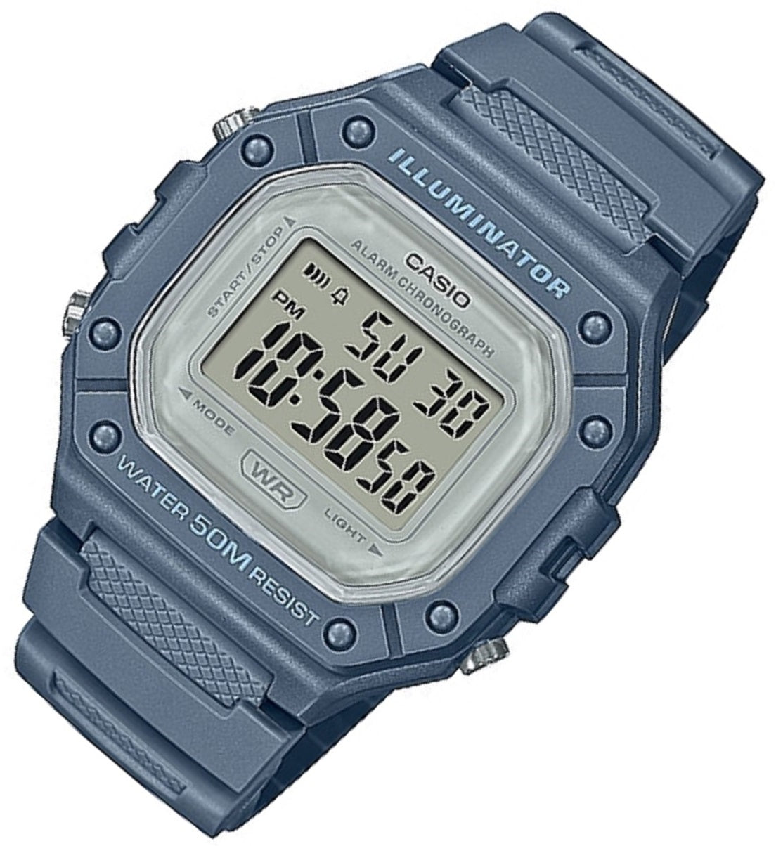 Casio W-218HC-2A Blue Denim Resin Watch-Watch Portal Philippines