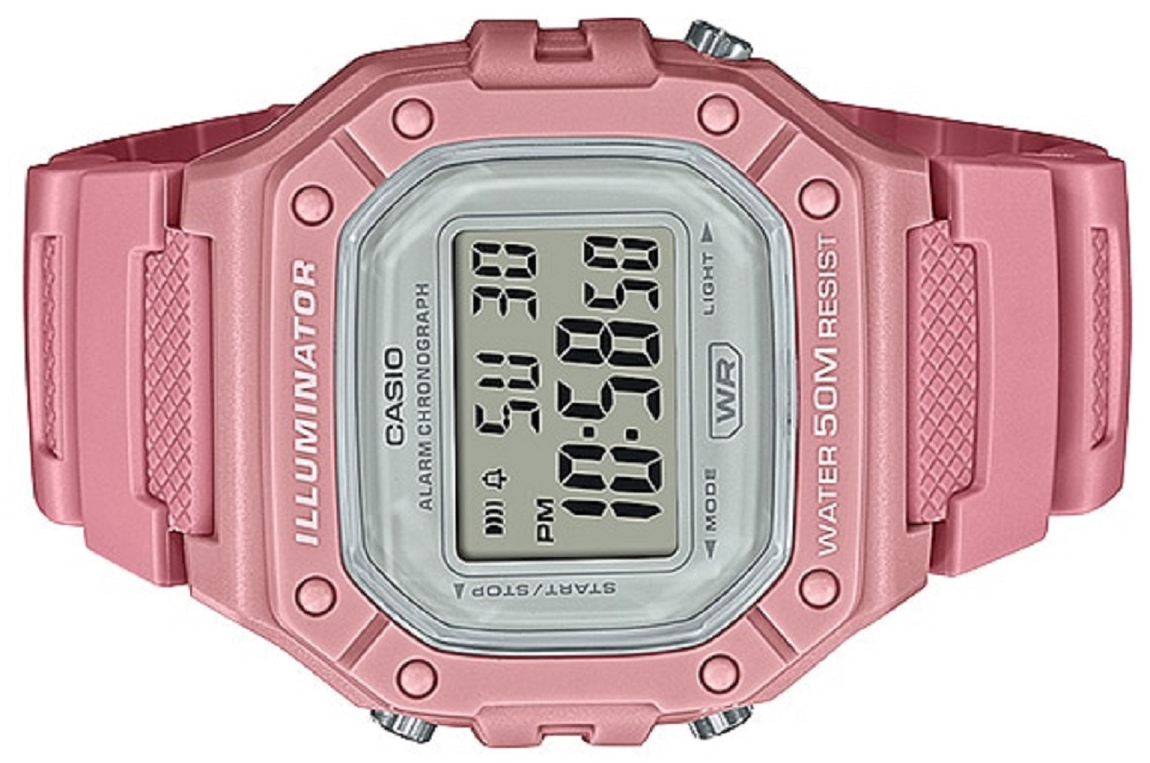 Casio W-218HC-4A Pink Resin Watch-Watch Portal Philippines