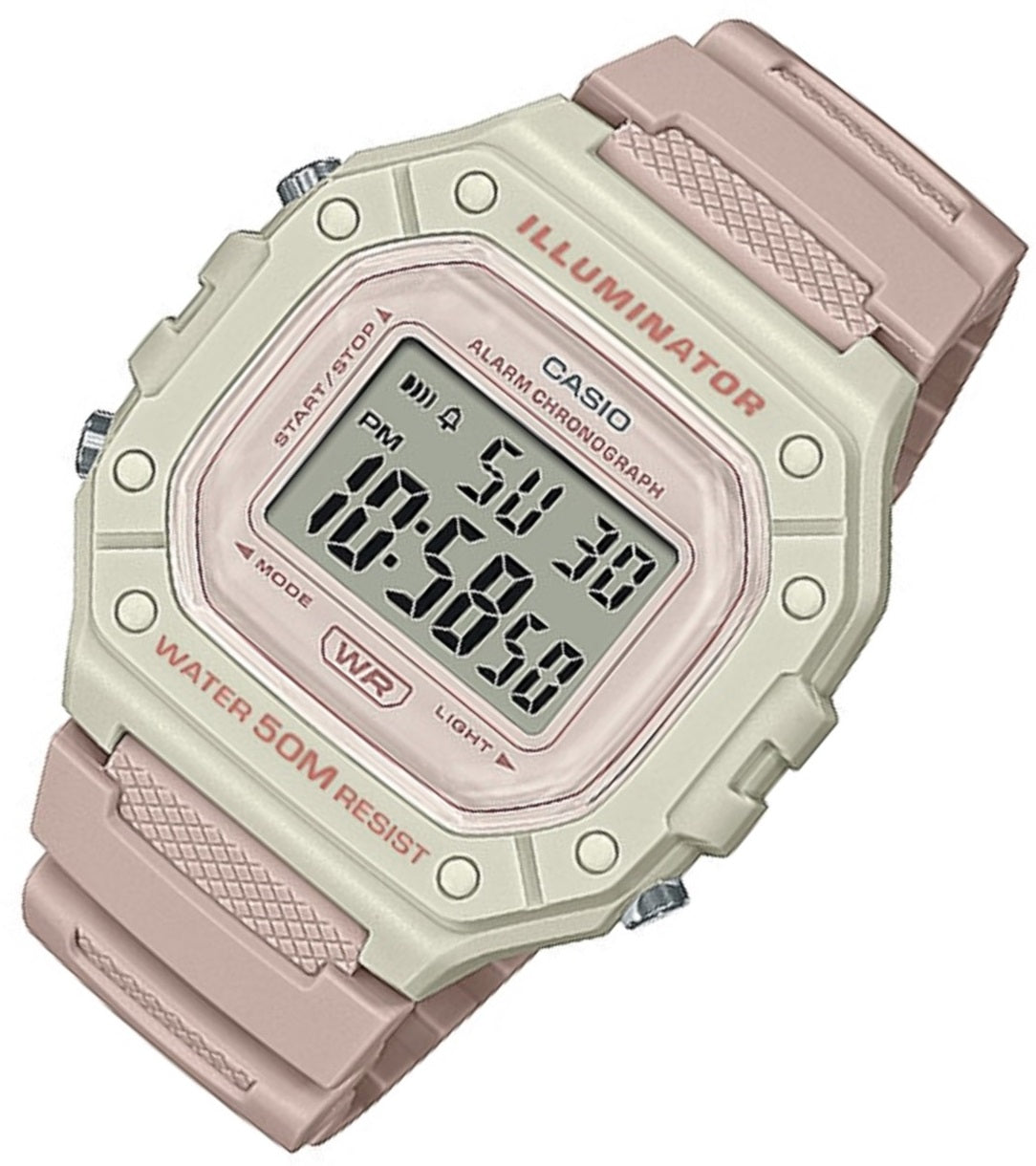 Casio W-218HC-4A2 Light Pink Resin Watch-Watch Portal Philippines